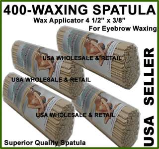 400 WAX WOODEN HAIR WAXING APPLICATOR SPATULA EYEBROW  