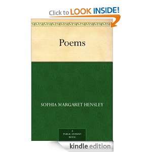 Poems Sophia Margaret Hensley  Kindle Store