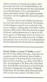 Old Hickorys War Andrew Jackson book Heidler  