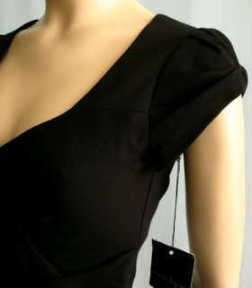 Nanette Lepore Palacio Knit Sheath Dress Black LBD 0  