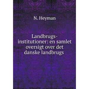    en samlet oversigt over det danske landbrugs . N. Heyman Books