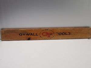 Vintage Used Oxwall OT Tools Craftsman Advertising Wooden Wood Old 