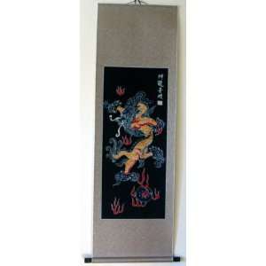   Hand Batik Tapestry Scroll Dragon Wall Hanging: Everything Else