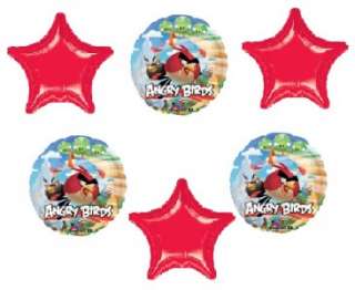 ANGRY BIRDS GAME PARTY supplies balloons 18 inch red decorations 