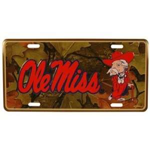  University Of Mississippi Ol Miss Car Tag Camo Case Pack 