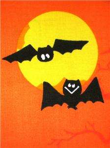 New Halloween Fabric BTY Spooky Ghosts Bats Spider  