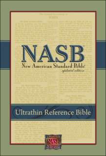 NASB Ultrathin Reference Bible Black Bonded Leather Ultra Thin NAS 