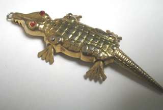 Animated Alligator Crocodile metal pendant Hong kong Nr  