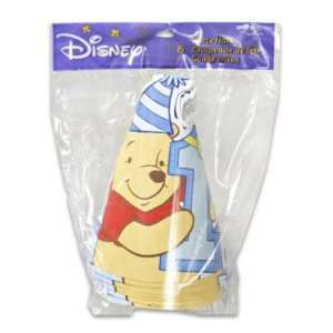  Party Hat 8 Piece Pooh 1st Birthday Boy Case Pack 108 