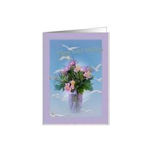   106th Birthday Card with Flowers, Gulls, and Terns Card Toys & Games