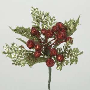   Brites Red Glitter Holly Berry Artificial Craft Picks