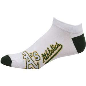  MLB Oakland Athletics White Team Logo Ankle Socks: Sports 