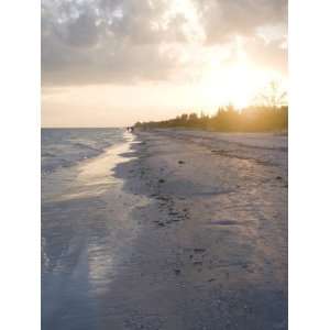 Sunset on Beach, Sanibel Island, Gulf Coast, Florida, United States of 