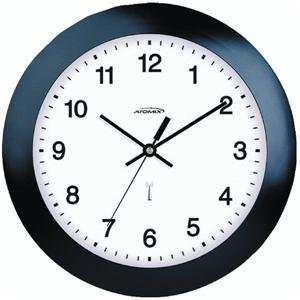  Atomix(R) Radio Controlled Wall Clock, Black: Home 