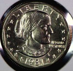 1981 P Susan B. Anthony Dollar From MINT Set **ONLY IN MINT SETS 