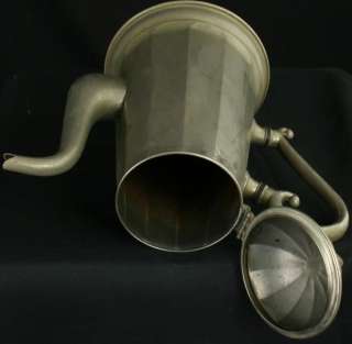 VINTAGE FRENCH PEWTER COFFEE TEA POT KETTLE  