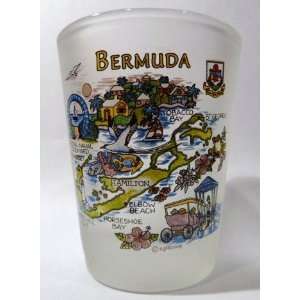  Bermuda Map Shot Glass: Kitchen & Dining