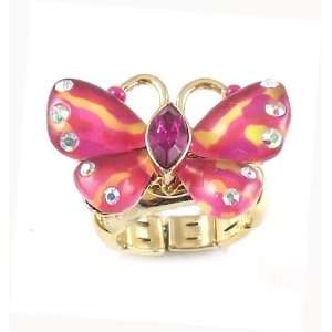    Betsey Johnson Jewelry Hawaiian Luau Butterfly Ring: Jewelry