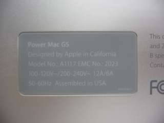 APPLE POWER MAC G5 A1117 DUAL CORE 2.0GHZ PROCESSOR 4X 512MB 1X 160GB 
