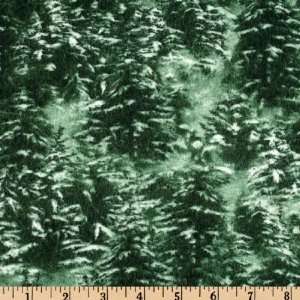   Sky Flannel Trees Green Fabric By The Yard: Arts, Crafts & Sewing
