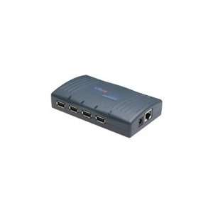  Lantronix UBox 4100 4 Port USB 115 VAC Device Server 