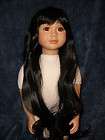   14 Doll Wig Fits My Twinn or Apple Valley Doll Extra Long Black Hair