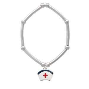  Nurse Hat Tube and Bead Charm Bracelet [Jewelry] Jewelry