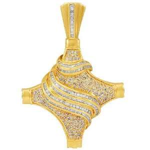   14K Yellow Gold Mens Diamond Pendant 5.75 Ctw: Avianne & Co: Jewelry