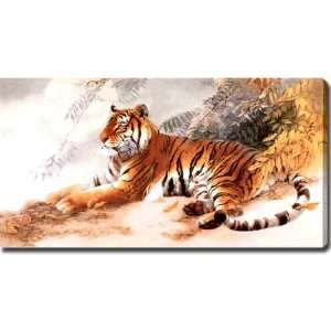  Tiger Style Giclee Canvas Oil Brush Art