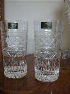 WATERFORD MICHAEL ARAM JAIPUR HIGHBALLS (2) GLASS NEW  