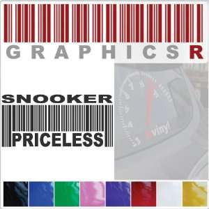  Sticker Decal Graphic   Barcode UPC Priceless Snooker Cue 