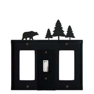 Village Wrought Iron Inc Bear and Pine Trees   GFI, Switch 