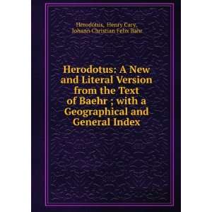   Index Henry Cary, Johann Christian Felix BÃ¤hr Herodotus Books