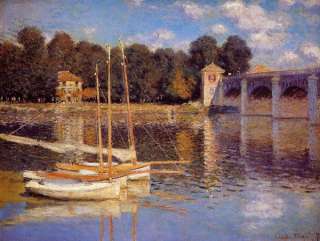 Claude Monet Bridge at Argenteuil Oil Painting repro  