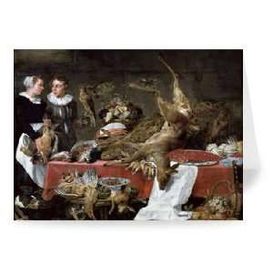 Le Cellier (oil on canvas) by Frans Snyders   Greeting Card (Pack of 