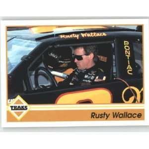 1992 Traks #124B Rusty Wallace BL   NASCAR Trading Cards (From Factory 