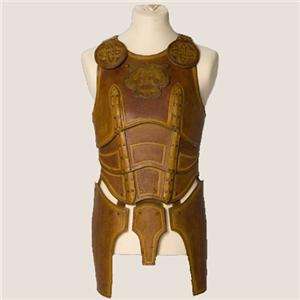 MEDIEVAL FANTASY KING Black Leather BODY ARMOR with TUNIC and CAPE Set 
