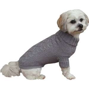    Medium Gray Patterned Pastel Turtleneck Dog Sweater: Pet Supplies