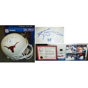 Ricky Williams Signed Texas Pro Helmet w/98  Sports 