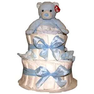    Baby Cakes with Plush Ty Stuffed Toy   2 Tier Diaper Ca Baby