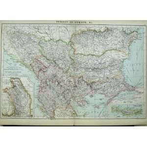  Map Turkey Europe Atlas Crete Bulgaria Servia Romania 