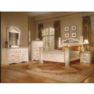 Seville Poster Panel Bedroom Set with Metal Grill Available in 3 Sizes