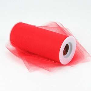  Premium Nylon Tulle Fabric 18 inch 25 Yards, Red Health 