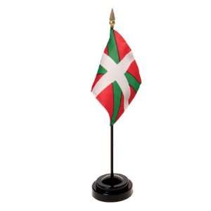  Basque Lands Flag 4X6 Inch Mounted E Gloss Patio, Lawn 