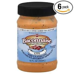 Baconnaise Lite, 15 OZ (Pack of 6)  Grocery 