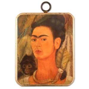   : Decoupage wall adornment, Frida Kahlo with Monkey Home & Kitchen