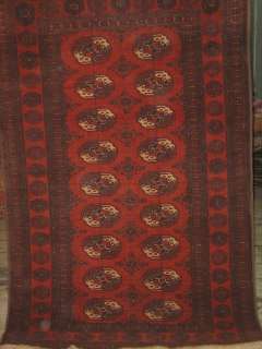 Cr1910 20 Antique Turkmen bukhara tekke carpet wool 6x4  