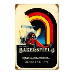  Bakersfield 19Th Drag Race Vintage Metal Sign: Home 