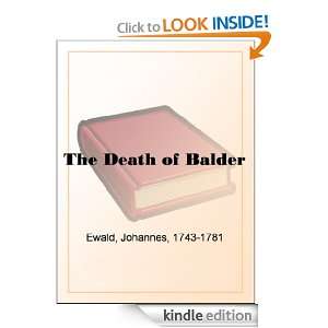 The Death of Balder Johannes Ewald  Kindle Store
