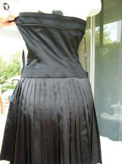 BEBE DRESS black Fit & Flare Party Dress tube bustier new  